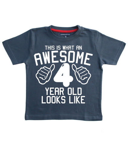 This is What An Awesome 4 Year Old Looks Like Children's T-Shirt