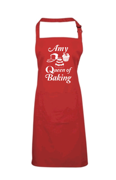 Personalised Queen of Baking Apron