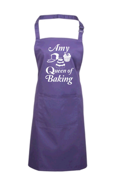 Personalised Queen of Baking Apron
