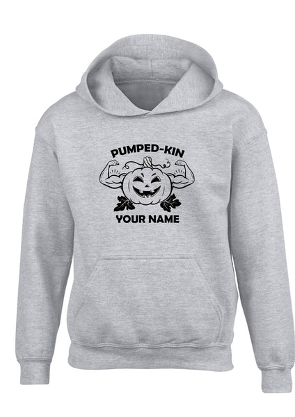 Pumped-kin Personalised Hoodie with White and Red Print