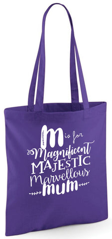 M Is For Mum Tote Bag