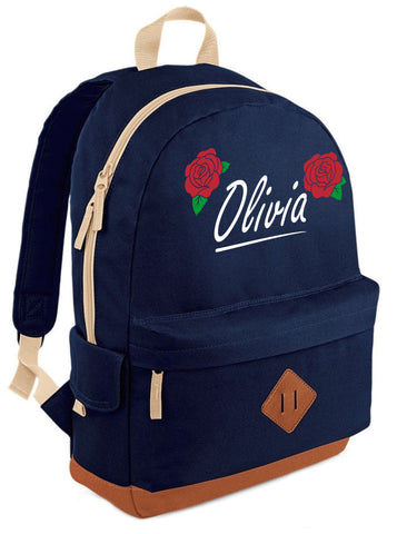 Personalised English Rose Heritage Backpack