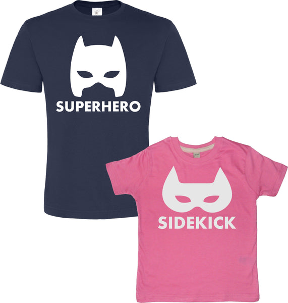 Superhero and Sidekick Father's Day T-Shirt Set