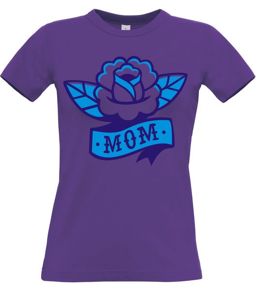 Mom Rose Tattoo Women's Fitted T-Shirt