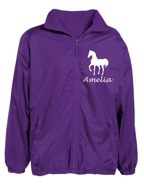 Personalised Horse with Name' Girls Horse Riding Jacket