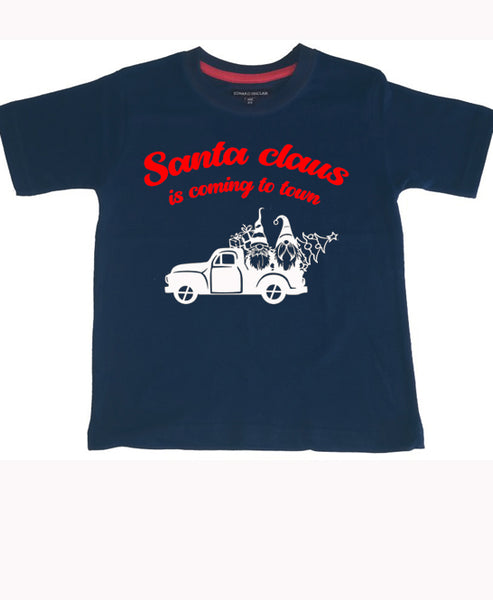 Kids T-Shirt Santa claws is coming to town design
