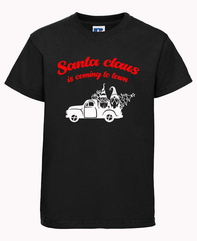 Kids T-Shirt Santa claws is coming to town design