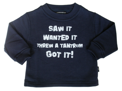 Saw it wanted it threw a tantrum got it! Children's 5-6 Years Navy Sweatshirt