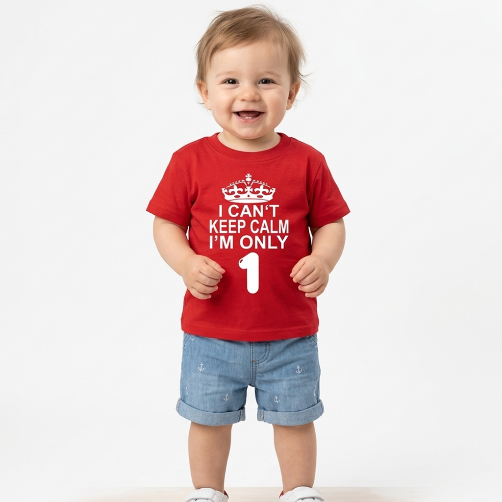 I Cant Keep Calm I'm Only 1. Children's T-Shirt