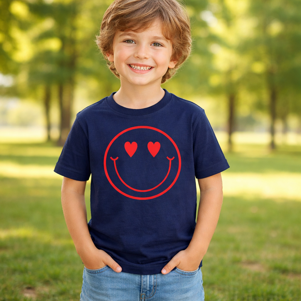 Heart Face Valentine's Day Children's T-shirt