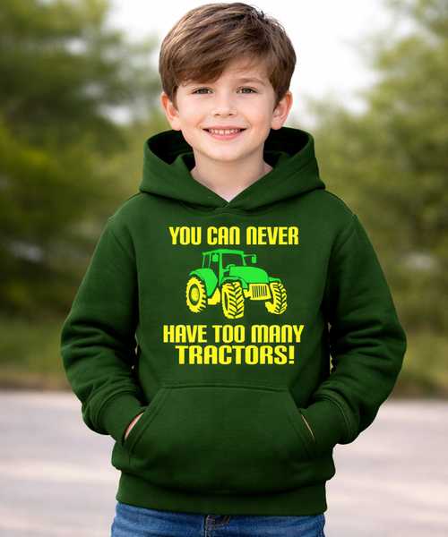 You Can Never Have Too Many Tractors!' Funny Farmer Children's Hoodie