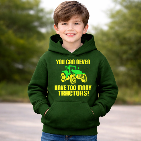 You Can Never Have Too Many Tractors!' Funny Farmer Children's Hoodie