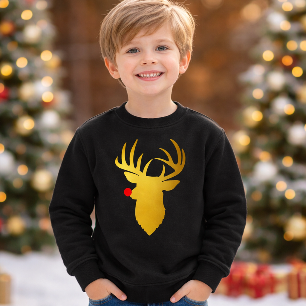 Sweat Cerf de Noël au nez rouge