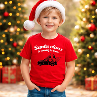 T-shirt enfant Les griffes du Père Noël arrivent au design de la ville