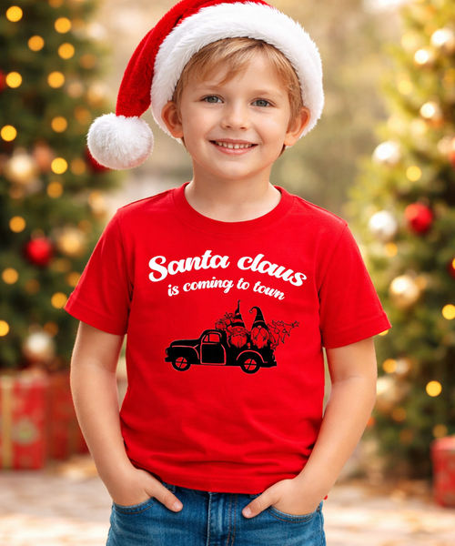 T-shirt enfant Les griffes du Père Noël arrivent au design de la ville