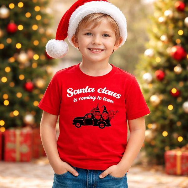 T-shirt enfant Les griffes du Père Noël arrivent au design de la ville
