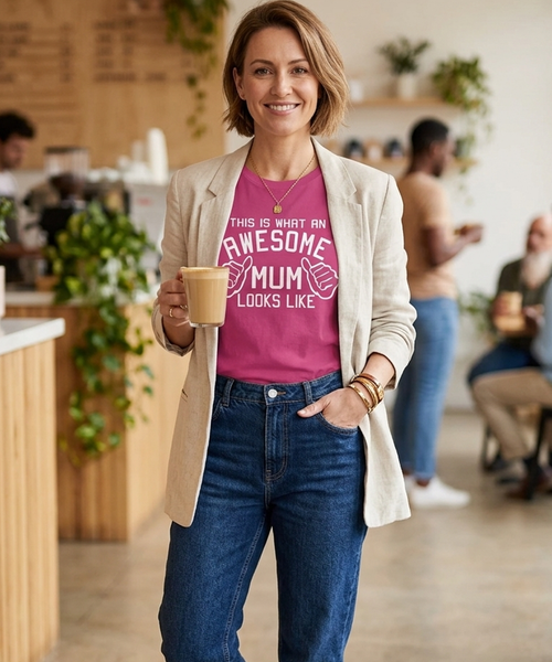 Voici à quoi ressemble une maman géniale T-shirt ajusté pour femme 
