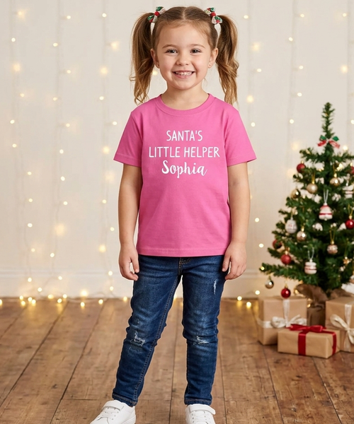 T-shirt enfant personnalisé petit assistant du Père Noël