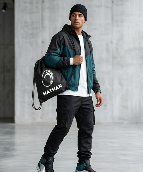 Sac à Cordon Ballon de Rugby Personnalisé