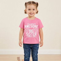 C'est ce qu'une grande sœur géniale ressemble à un t-shirt pour enfant rose bubblegum