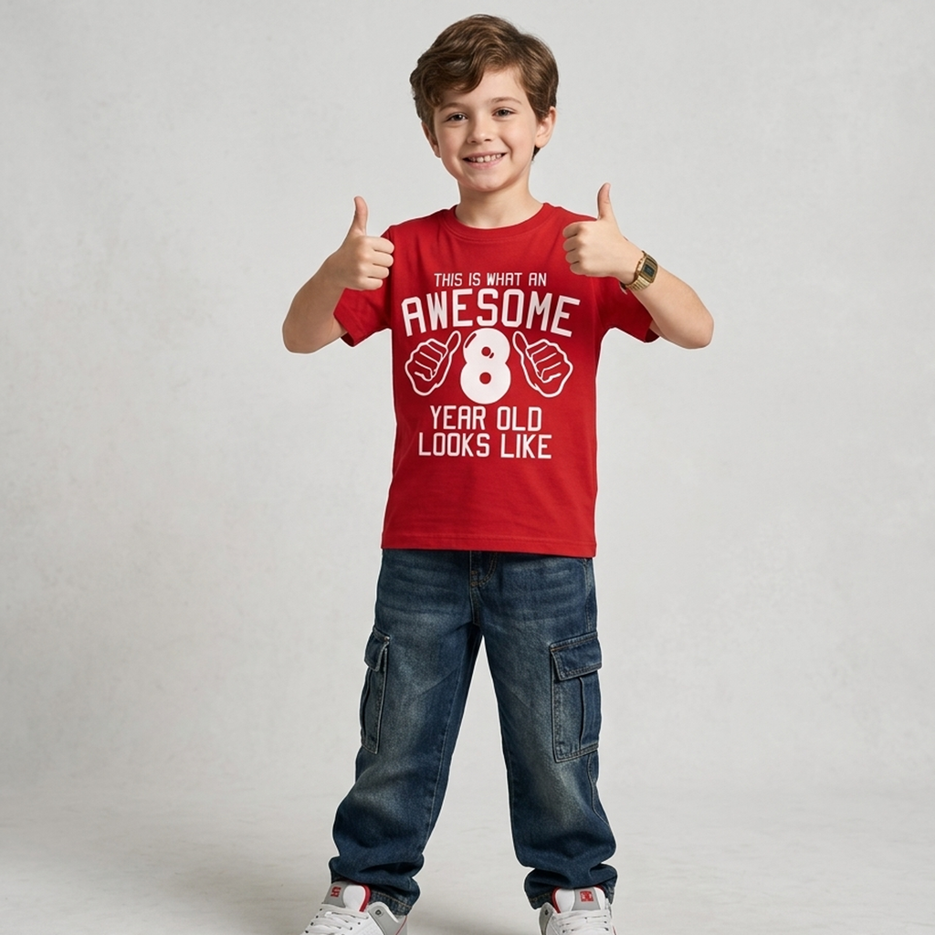 This Is What An Awesome 8 Year Old Looks Like Children's T-Shirt