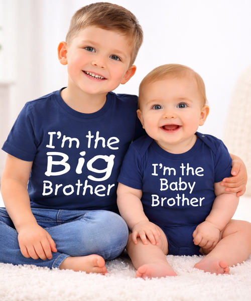 Je suis le t-shirt Big Brother et je suis l'ensemble de body Baby Brother 