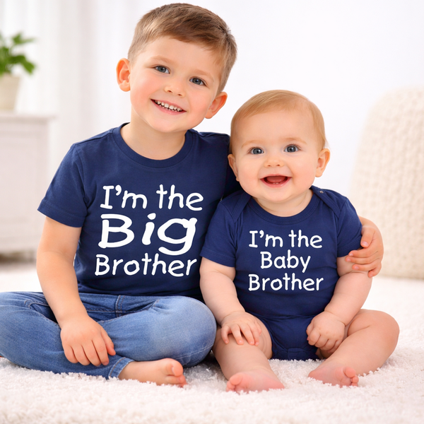 I'm the Big Brother T-shirt and I'm the Baby Brother Bodysuit Set