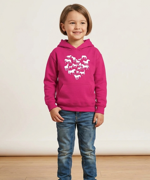 Heart Shaped Horses Hoodie