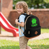 Personalised Frog Heritage Backpack with Green Print