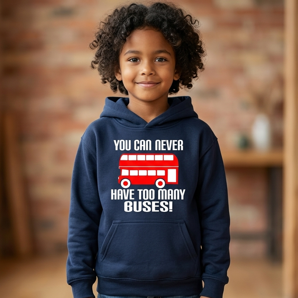Vous ne pouvez jamais avoir trop de bus ! Sweat à capuche pour enfants