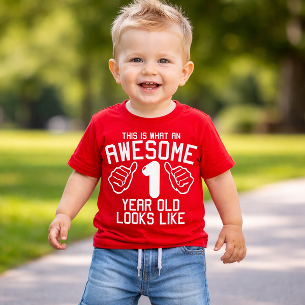 Personalised This What an Awesome 1 Year Old Looks Like with Your Name On The Back!