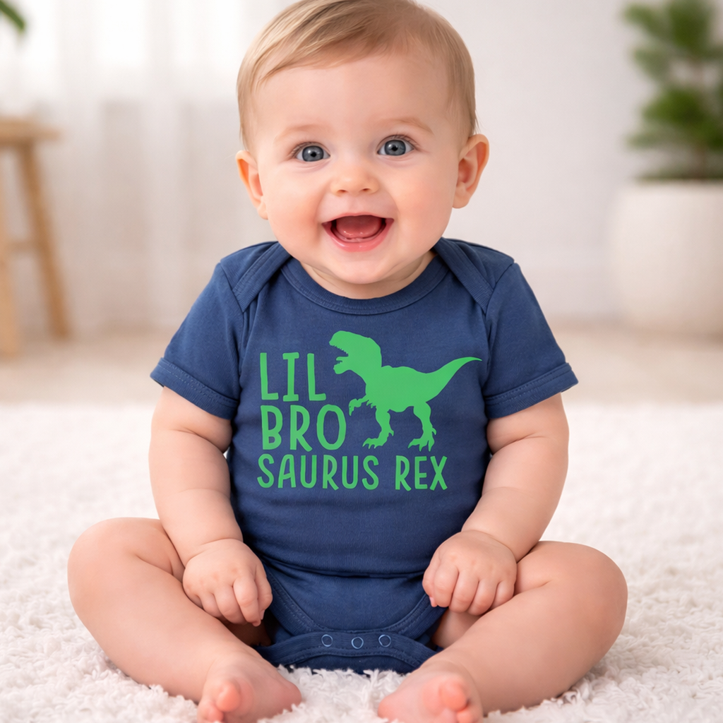 'Lil Bro Saurus Rex' Baby Bodysuit