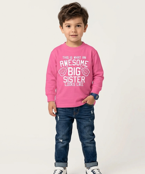 Voici à quoi ressemble une grande sœur géniale Sweat-shirt rose bubblegum 