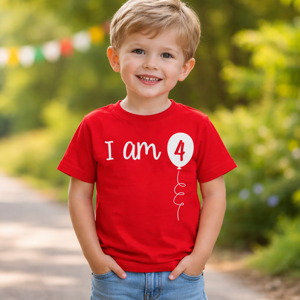 Je suis 4 T-shirt d'anniversaire pour enfants 