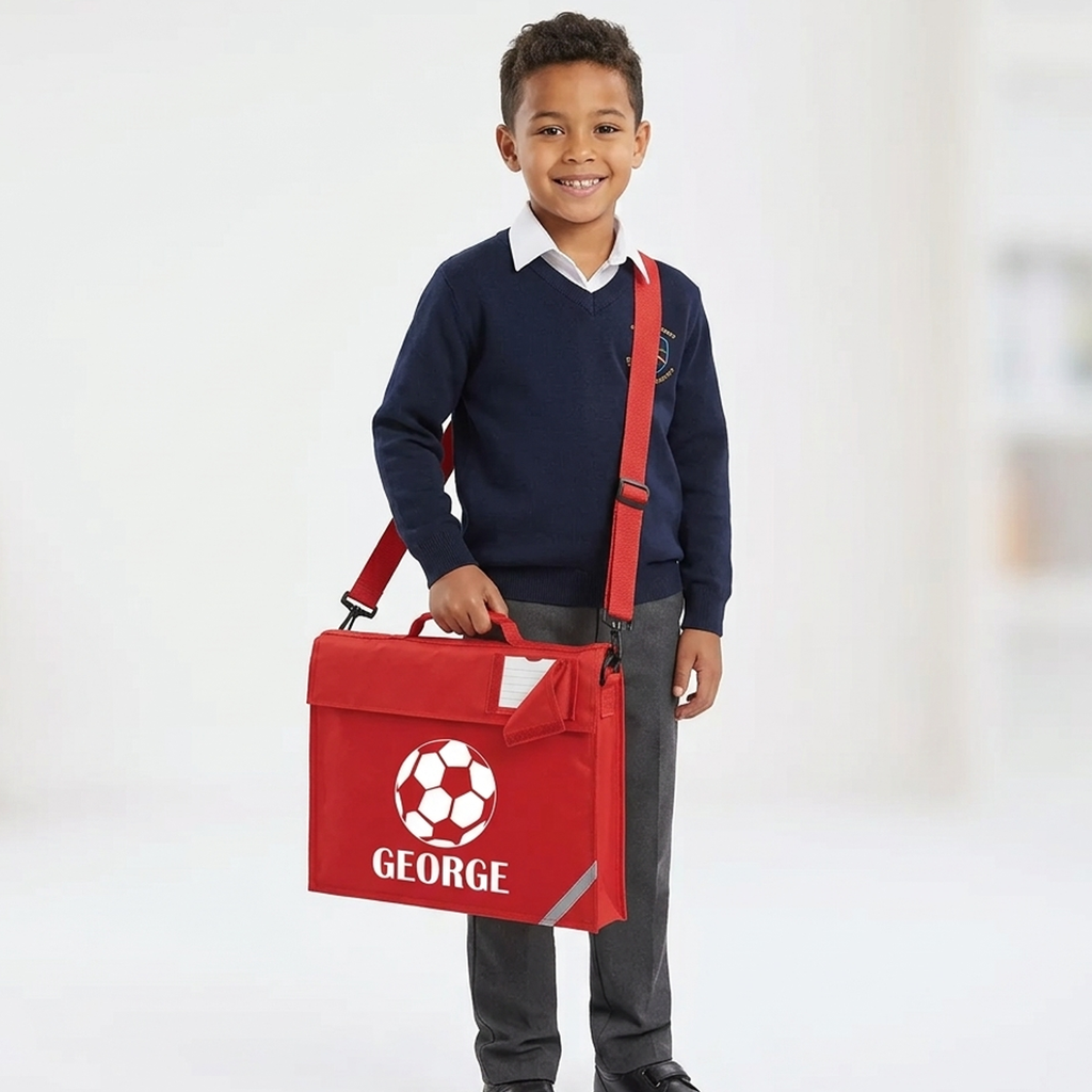 Personalised Football Bookbag with Straps