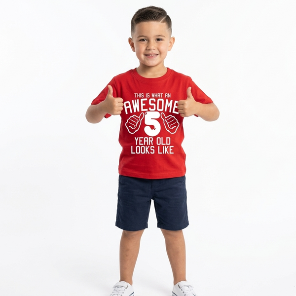 This What an Awesome 5 Year Old Looks Like Children's T-shirt