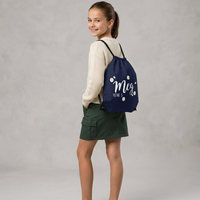 Personalised Daisy Ditsy Drawstring Bag with Name and Class