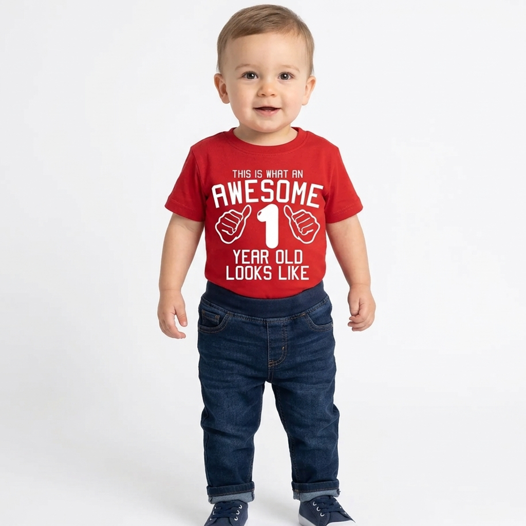 This is what awesome 1 year old looks like Children's T-shirt