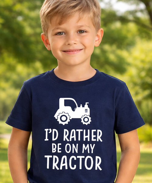I'd Rather Be On My Tractor Children's T-Shirt