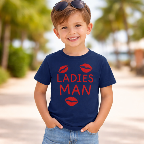 Ladies Man – Navy Baby T‑Shirt 6–12 Months | Summer Clearance £8.99