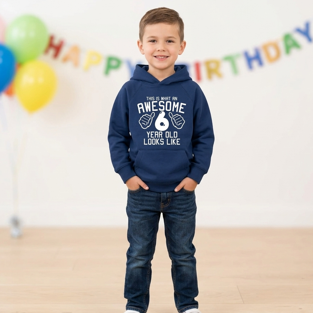 This is what an awesome 6 year old looks like Children's Hoodie