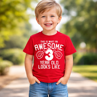T-shirt pour enfant This What an Awesome 3 Year Old Looks Like 