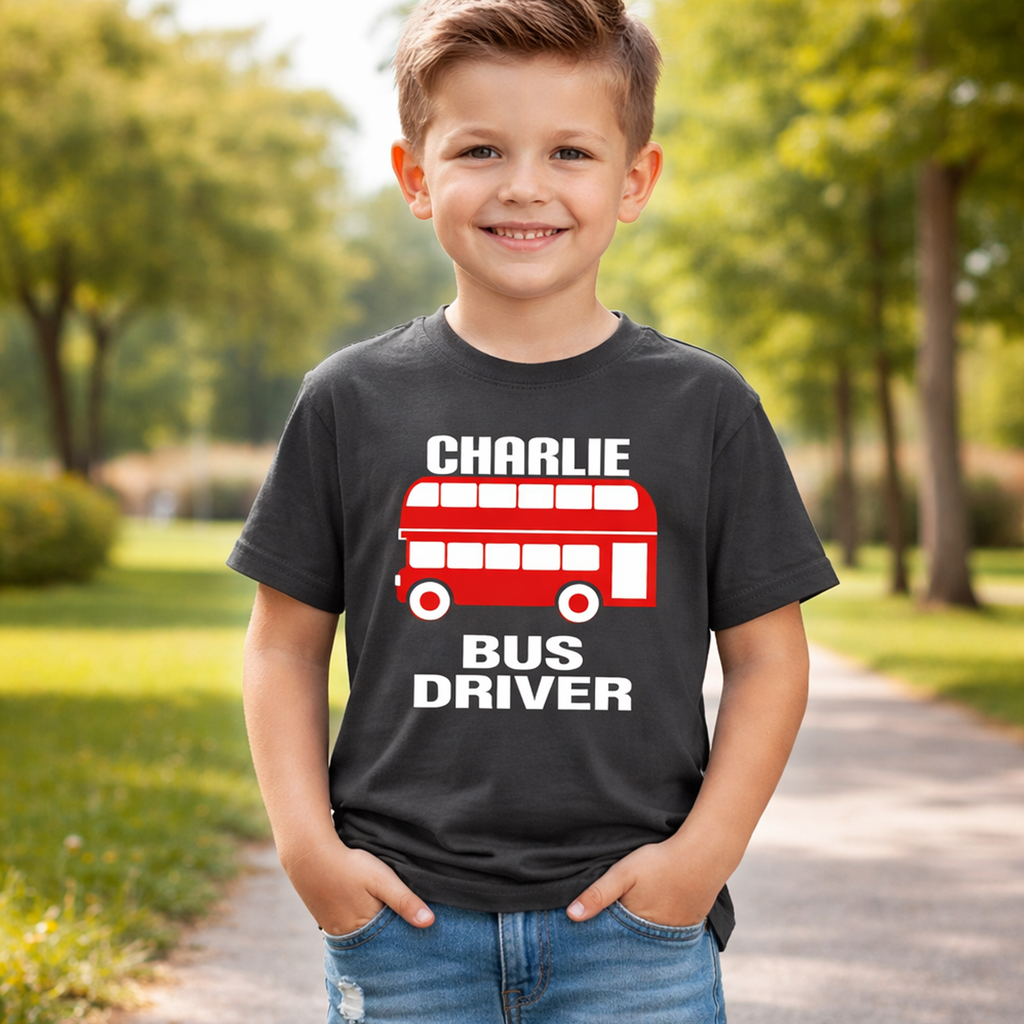 Personalised Bus Driver Children's T-shirt