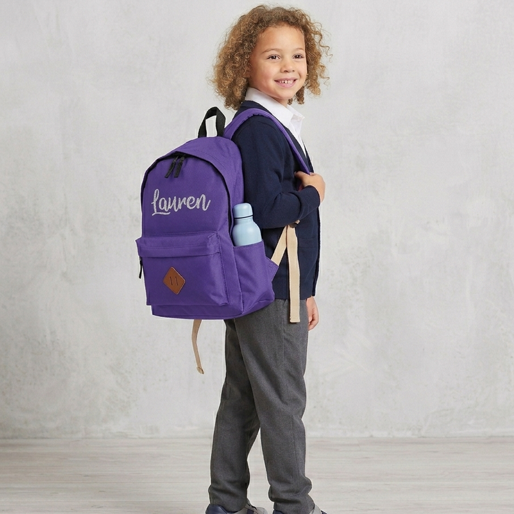 Sac à dos personnalisé pour fille avec imprimé scintillant