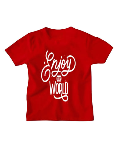 Enjoy the world Children's red T-shirt