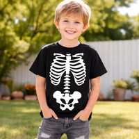 Skeleton Halloween Black Children's T-shirt