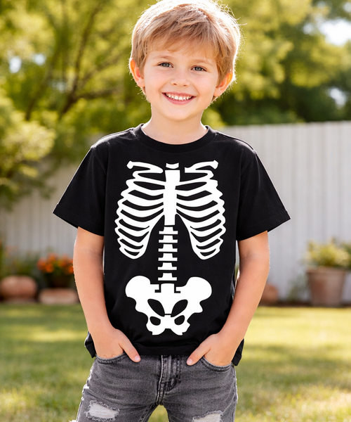 Skeleton Halloween Black Children's T-shirt
