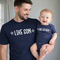 Tel père, tel fils, ensemble t-shirt unisexe et body pour bébé