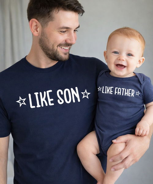 Tel père, tel fils, ensemble t-shirt unisexe et body pour bébé