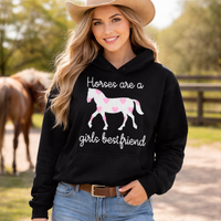 Les chevaux sont un meilleur ami des filles (D2) Sweat à capuche 